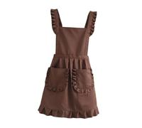 AFXGUSD Delantal Retro Ajustable con para Cocinar, Tareas Domésticas Y Actividades Femeninas; Ideal para Cafeterías Y Otras Ocasiones Especiales. Bon, MarrÓn, tal como se describe