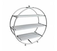 AFXGUSD Round Dessert Stand en Metal Organizador Redondo con Pisos para Presentación de Pequeños Dulces y Tartas Adecuado para Fiestas Shower Cumpleaños, Blanco, 40 17 42CM