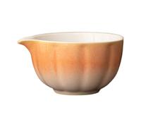 AFXGUSD Tazón de Cerámica para Matcha, Taza de Té Verde Hecha a Mano, 500 Ml, Hecha a Mano con Vertedor, Tazón para Matcha para Ceremonias, Amigos, Naranja, Individual