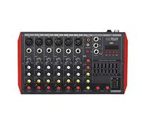 AFYH Mesas de Mezcla de Estudio, Controlador de Interfaz Mini USB Familia KTV 4/6/8 Canales Mezclador de Audio para DJ + Mezclador estéreo de 48v Etapa de Rendimiento pequeño Mezclador,8 Way