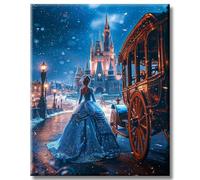 AG.AIIEU Juego de pintura de diamantes para adultos, diseño de princesa con diamantes, 30 x 40 cm