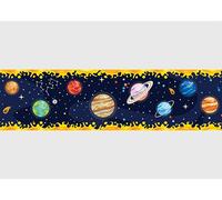 AG Design AWB 8258 - Cenefa autoadhesiva de flores abstractas, resistente al agua, decoración para paredes, muebles, papel pintado, revestimientos de paredes y puertas, lámina, multicolor, ancho 500