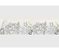 AG Design AWB 8420 - Cenefa autoadhesiva de flores, resistente al agua, decoración para paredes, muebles, papel pintado, revestimientos de paredes y puertas, lámina, multicolor, ancho 500 cm x alto