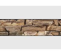 AG Design AWB 8476 Borde autoadhesivo de ladrillo de arena impermeable decoración para paredes, muebles, papel pintado, revestimientos de paredes y puertas, película, ancho 500 cm x alto 13,8 cm