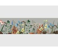 AG Design Cenefa autoadhesiva de flores, AWB 8406, resistente al agua, decoración para paredes, muebles, papel pintado, revestimientos de paredes y puertas, lámina, multicolor, ancho 500 cm x alto