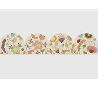 AG Design Cenefa autoadhesiva de pared con corte ondulado para niños - Alegre Garden AWBD 8686 | Cenefa decorativa curvada impermeable para bebés y habitaciones infantiles | Multicolor | 300 x 13,5 cm