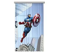 AG Design Cortinas - Marvel Captain America - Cortinas para niños - Impresión fotográfica 3D - 140 x 245 cm - 1 Parte - FCSL 7127