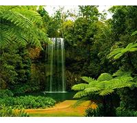 AG Design - Mural fotográfico para la Pared - No Tejido - Cascada en la Pradera - Papel Pintado fotográfico - Póster Gigante de Pared - 360 x 270 cm - 4 Partes - FTNXXL 0386