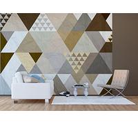 AG Design - Mural fotográfico para la Pared - No Tejido - Triangulos - Papel Pintado fotográfico - Póster Gigante de Pared - 360 x 270 cm - 4 Partes - FTNS 1256