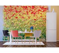 AG Design - Mural fotográfico para la Pared - Papel - Hojas - Papel Pintado fotográfico - Póster Gigante de Pared - 360x254 cm - 4 Partes - FTS 1337