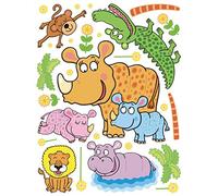 AG Design Pared Pegatinas Jungla k1051, Polímero película, 65 x 0,02 x 85 cm, Multicolor