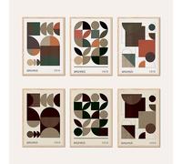 AG Design® SET DE DOBLE CARA de 3 Pósteres y Láminas de Abstracto | 3 uds x 30 x 42 cm | Para Dormitorio, Sala de Estar, Cocina y Oficina | Sin Marco | AP3 351444