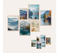 AG Design® SET DE DOBLE CARA de 6 Pósteres y Láminas de Bosque de Otoño | 4 uds x 30 x 42 cm + 2 uds x 21 x 30 cm | Para Dormitorio, Sala de Estar, Cocina y Oficina | Sin Marco | AP6 351302