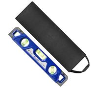 AG LogiShop Nivel de Burbuja Magnético + Funda Nylon | Nivel Burbuja con Imán de Bolsillo 23cm de Materiales ABS y TPR, Herramientas Manuales y Bricolaje