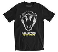 Against Me! New Wave Fitted Unisex 100% Cotton Short-Sleeve T-Shirts Black XL