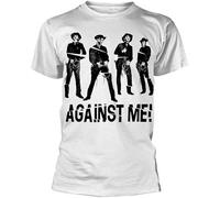 Against Me 'Western' T Shirt - New Value Reunion Simple City Splash Ink T-Shirt White 3XL