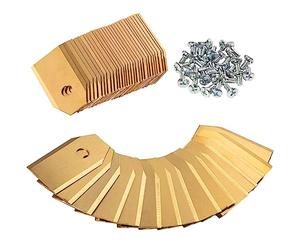 AGAKY 30x Cuchilla de Cortacesped,Cuchillas Automower en Titanio con 30 Tornillos,Juego de Cuchillas de Repuesto para Cortacésped für Husqvarna,Automower,Gardena (30pcs,0,75 mm Espesor)
