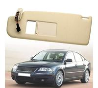 AGALUS Visera Parasol Interior para Passat B5 2001-2005, Delantero Parabrisas Protección Solar Coche Izquierdo Derecho Lado Conductor Pasajero con Espejo, Beige Gris,Beige-Left