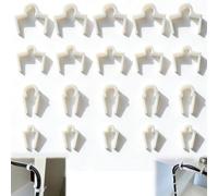 Agamino Paquete de 20 clips de cable para IKEA Kallax, ganchos de gestión de cables sin taladrar para estantes interiores y paredes exteriores, organizador de cables con clip para reproductores de