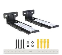 Agandax Soporte Barra Sonido, Universal Soporte para Barra de Sonido para Sonos, Majority, ultimea, Hisense, etc., Longitud Ajustable, Carga máx. 15 kg, Desmontable y Bloqueable, Negro
