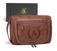 Aganmi Regalos personalizados para papá de hija e hijo, bolsa de viaje única para hombre, bolsa de afeitado, bolsa de cuero para afeitar, Pascua, día del padre, Navidad, regalos de cumpleaños para