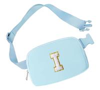 Aganmi Riñonera con inicial para niñas, bolsa cruzada pequeña para mujer, riñonera moderna con correa ajustable, bolsa cruzada personalizada en todas partes, bolsa de pecho, accesorios de viaje,