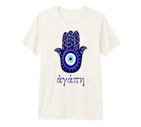 Ágape Significa Amor en Mano Griega Recuerdo con Mal de Ojos griegos Camiseta Premium