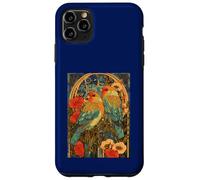 Agapornis Art Nouveau con Rosas y botánico Vintage Carcasa para iPhone 11 Pro MAX