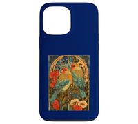 Agapornis Art Nouveau con Rosas y botánico Vintage Carcasa para iPhone 13 Pro MAX