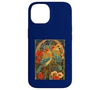 Agapornis Art Nouveau con Rosas y botánico Vintage Carcasa para iPhone 14