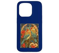 Agapornis Art Nouveau con Rosas y botánico Vintage Carcasa para iPhone 15 Pro
