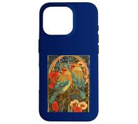 Agapornis Art Nouveau con Rosas y botánico Vintage Carcasa para iPhone 16 Pro