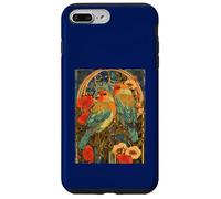 Agapornis Art Nouveau con Rosas y botánico Vintage Carcasa para iPhone 7 Plus/8 Plus