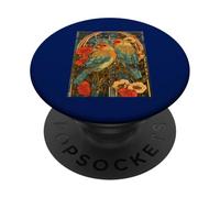 Agapornis Art Nouveau con Rosas y botánico Vintage PopSockets PopGrip Adhesivo