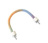 Agapornis y Otros pájaros pequeños gradientes Soporte para Percha de Cuerda para pájaros Juguete de Escalada Flexible con Alambre de Acero con Tornillo para periquitos Juguete de Escalada