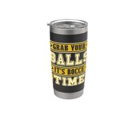 Agarra tus pelotas It's Bocce Time Loves Petanca Bocce Ball Vaso térmico de acero inoxidable de doble pared