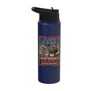 Agarra un perdedor de piedra David Goliath Funny Christian Stainless Steel Insulated Water Bottle