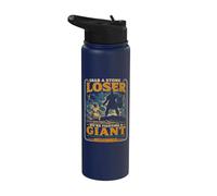 Agarra un perdedor de piedra David Goliath Funny Christian Stainless Steel Insulated Water Bottle