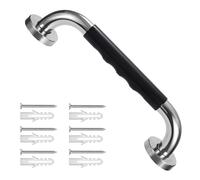 Agarraderas Baño para Mayores, 30cm Barra de Agarre de Acero Inoxidable Cromado Asa de Seguridad para el Baño con Patrón Antideslizante para Niños, Adulto, Mayores