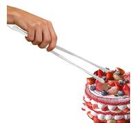 Agarrador de alimentos de metal - Pinzas de cocina de acero | Utensilios de cocina resistentes, herramientas culinarias profesionales para servir, equipo de revestimiento de barbacoa sanitaria de larg