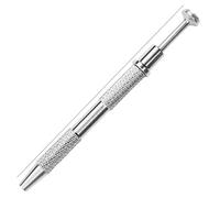 Agarrador de bolas perforadoras 5 Pinzas Profesionales For Recoger Cuentas, 4 Puntas, For Hacer Joyas(Silvery)