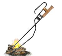 Agarrador de troncos para hoguera, pinzas de fogata, pinzas para fogatas, agarrador de troncos para hoguera, pinzas multifuncionales para fogata, agarrador de troncos de fuego con palo de soplado para