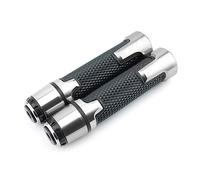 Agarre 1 Par Para Yamaha FZ6R FZ6S FZ6N FZ6 Fazer FZ 6 R S N 7/8 "22mm Empuñaduras De Mano Para Manillar De Motocicleta Accesorios De Tapa De Enchufe cubierta del manillar(Silver)