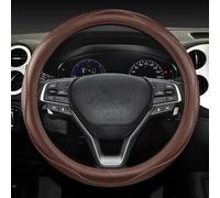 Agarre cómodo Cubierta Interior del Volante Coche Accesorios De Cuero para Honda para Fit para Brio CRV HRV XRV para Mobilio para Odyssey(Coffee)