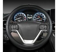 Agarre cómodo Elegante Cubierta De Cuero Antideslizante Interior del Coche Protector para Volante Embellecedor para Toyota para Sienna 2015 2016-2019(Negro)
