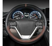 Agarre cómodo Elegante Cubierta De Cuero Antideslizante Interior del Coche Protector para Volante Embellecedor para Toyota para Sienna 2015 2016-2019(Coffee)