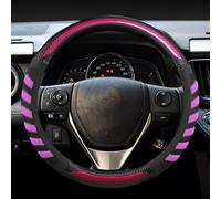 Agarre cómodo Elegante Protector Interior De Cuero Antideslizante para Volante Coche Embellecedor para Toyota para Scion IM 2016 para Auris 2013-2016(Purple)