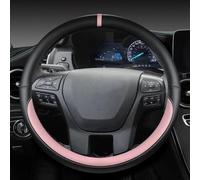 Agarre cómodo Elegante Protector Interior De Cuero Antideslizante para Volante Coche Embellecedor para Opel para Corsa para Combo para Mokka 2018 2019 2020 2021(Pink)