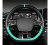 Agarre cómodo Interior del Coche Antideslizante De Cuero Microfibra Cubierta Volante Embellecedor Accesorios Automóvil para Citroen C4 2010-2020 2021(Green)