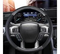 Agarre cómodo Protector para Volante De Coche Embellecedor Cuero Microfibra Antideslizante Accesorios para Automóviles para Ford para Expedition 2007 2008-2022(Titanium)
